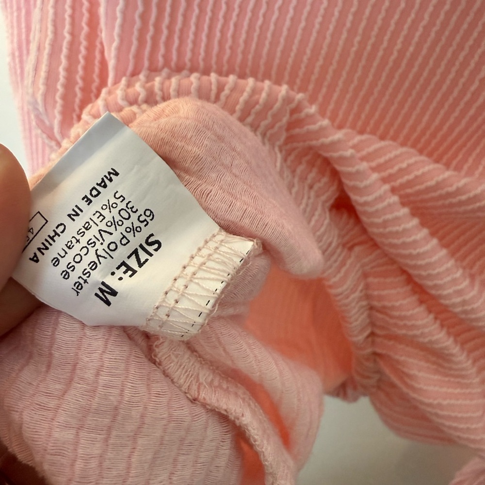 Pink Off-Shoulder Ribbed Sweater - Picture 3 of 3
